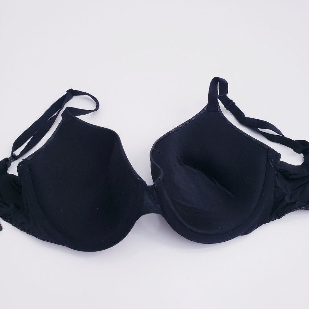 Victoria's Secret Metallic Black Glitter Uplift Semi Demi Bra - Picture 5 of 8